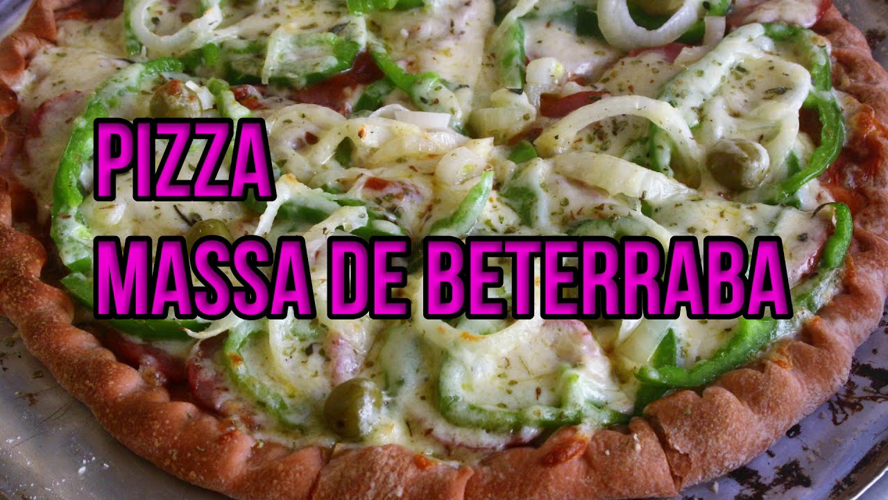 Pizza  com Massa de  beterraba | MASSA ROSADA