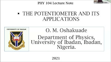 Potentiometer and its Applications