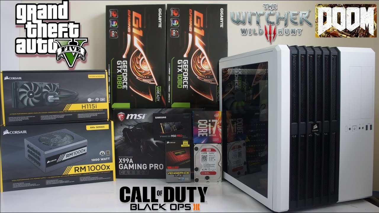 INTEL i7 6850K GTX 1080 SLI PC Build Benchmark & Game Test 4K 2K