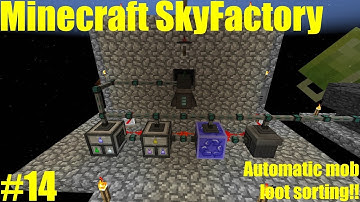 Minecraft SkyFactory 3 #14 - Automatic mob loot sorting!!!