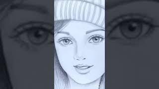 how to draw agirl wearing winter cap