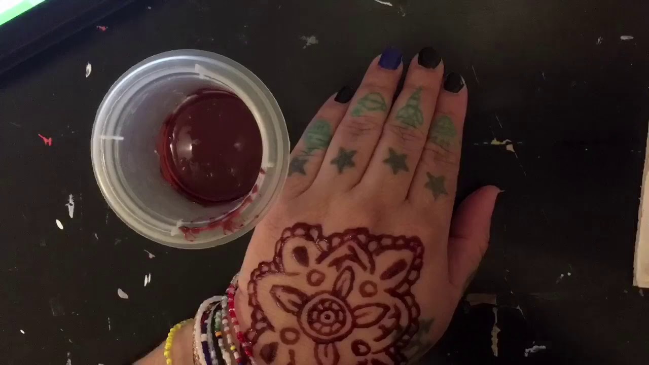 DIY Henna tattoo on a budget (NO HENNA POWDER) YouTube