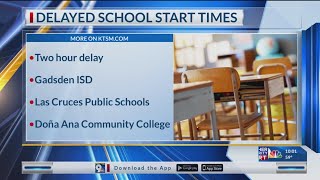 Winter storm weather leads to school delays in Borderland