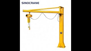 360°rotation floor mounted jib crane-testing video