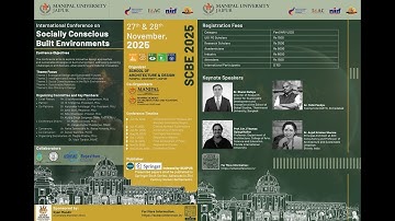 International Conference on Socially Conscious Built Environment (SCBE) 2025