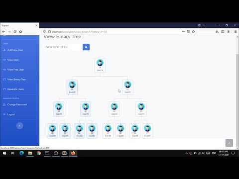 Multi Level Marketing Project In Nodejs | Binary Tree Store in MongoDB using Nodejs