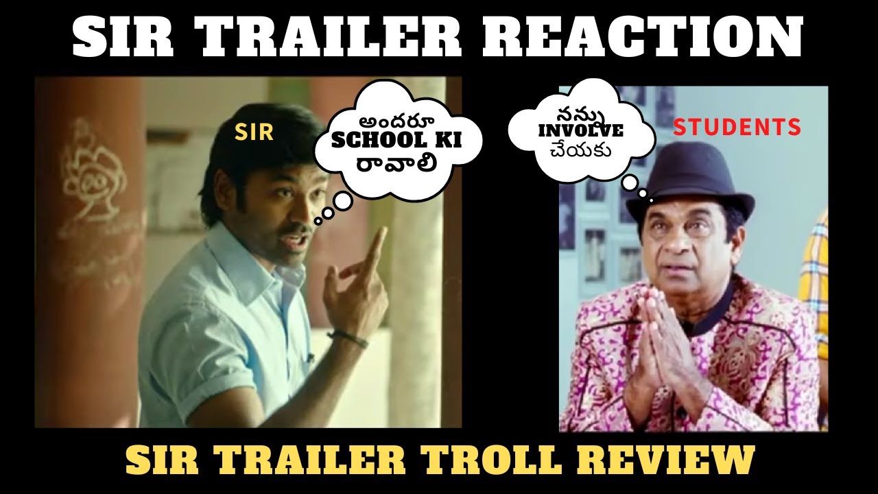 sir trailer reaction | sir trailer telugu reaction |sir trailer review |dhanush sir trailer reaction
