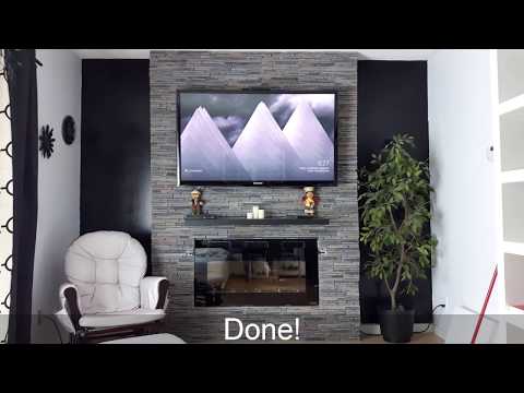 Easy Fireplace Tv Wall Youtube