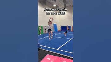 Hayden hitting her front tuck front tuck on floor! #gymnastics #gymnast #floorskills #fronttuck
