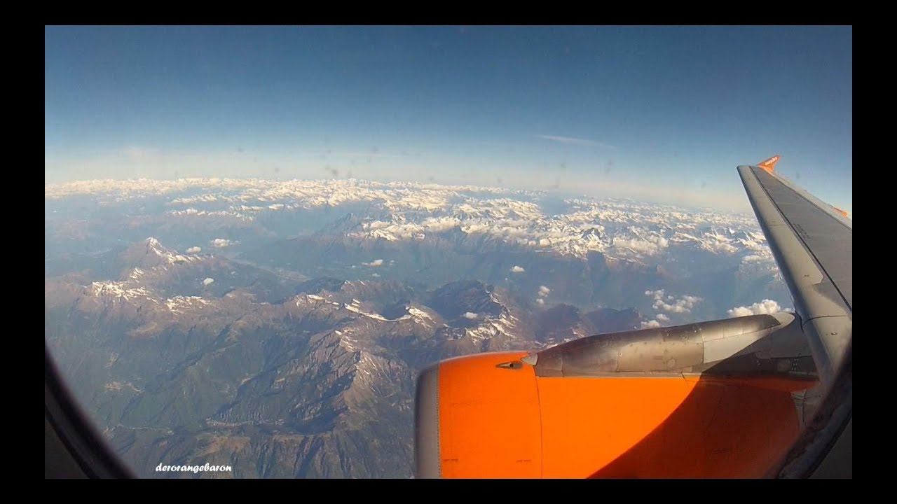 Landing at Milan Malpensa Airport with EasyJet Airbus A319-111 G-EZIL