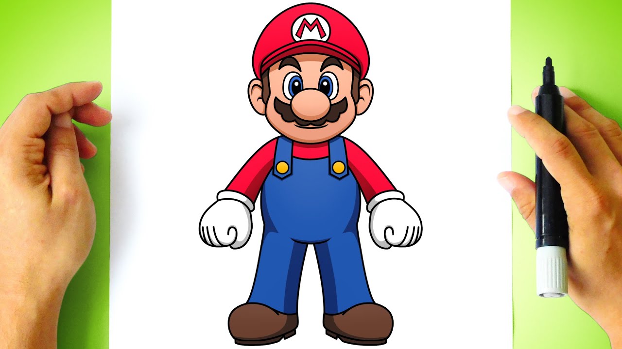 Como DESENHAR o MARIO - Cómo DIBUJAR a MARIO - Super Mario Bros Drawing