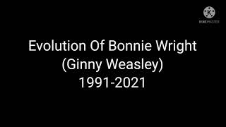 Ginny Weasley Evolution 1991-2021 Harry Potter Évolution.Bonnie Wright Evolution.