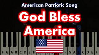 God Bless America - Piano Tutorial with Notes 🇺🇸