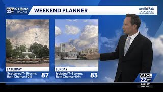 Tracking hot temperatures and a few thunderstorms for Southeast Georgia, Lowcountry