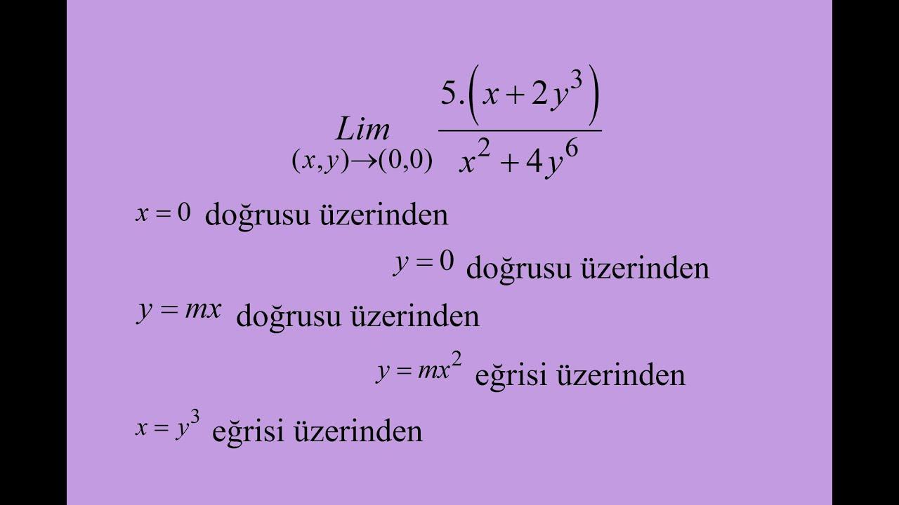 Limit, Çok değişkenli fonksiyonlarda limit, Calculus-2, Üniversite Matematiği, ÖABT
