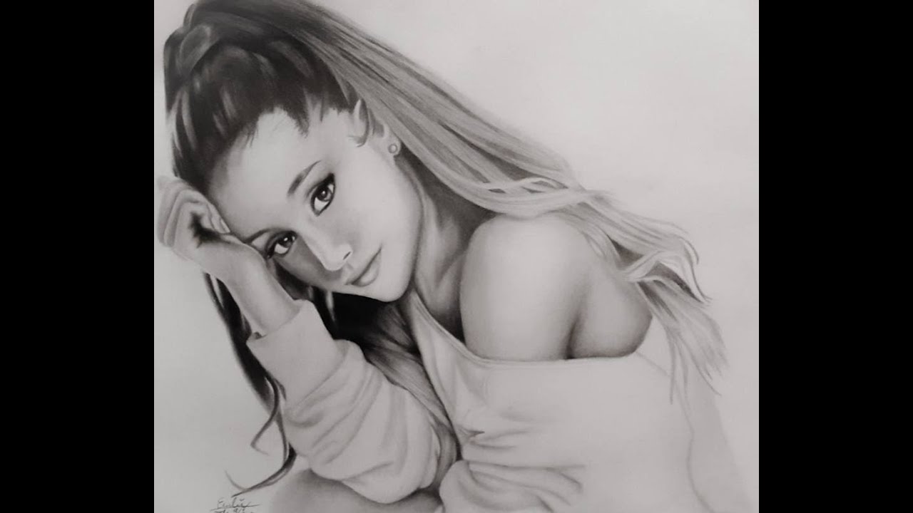 Graffiti A sketch drawing of ariana grande for App