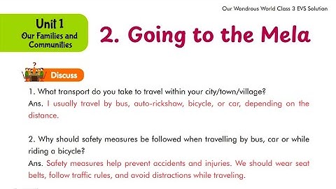 Going To The Mela | Class 3 EVS | Question Answer | Our Wondrous World | Chapter 2