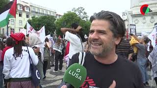 Somos Todos Palestina Foi Gritado Nas Ruas De Lisboa, Em Solidariedade Com Gaza
