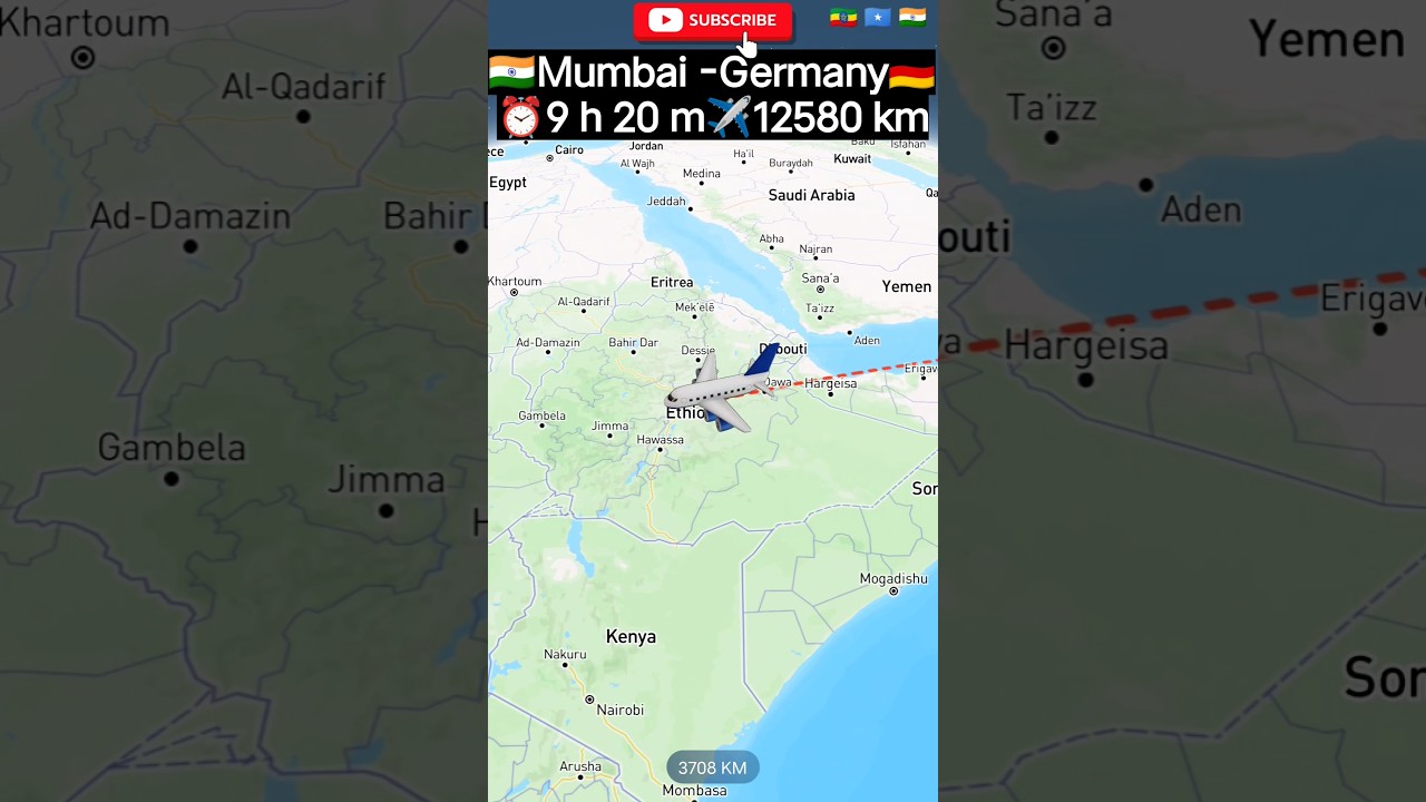 🇮🇳Mumbai To Germany Flight Route -Air india 