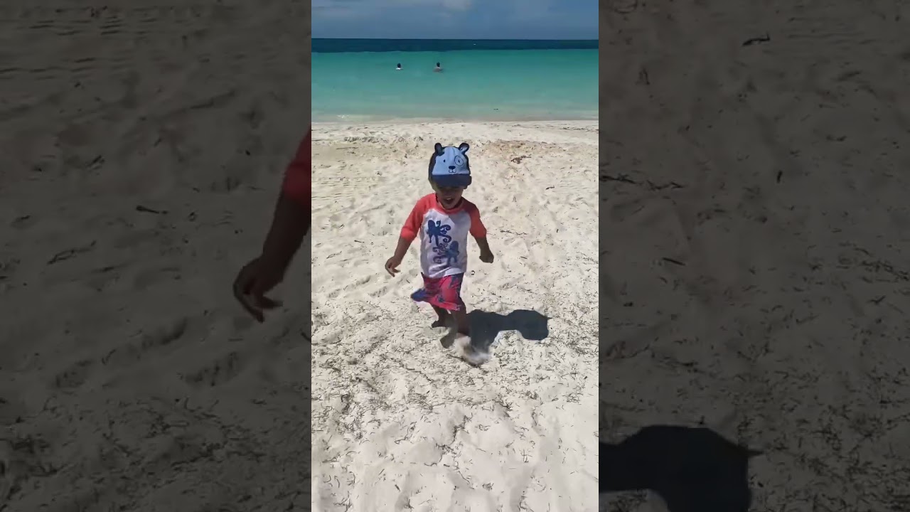 Cutest Baby Running On The Beach!!