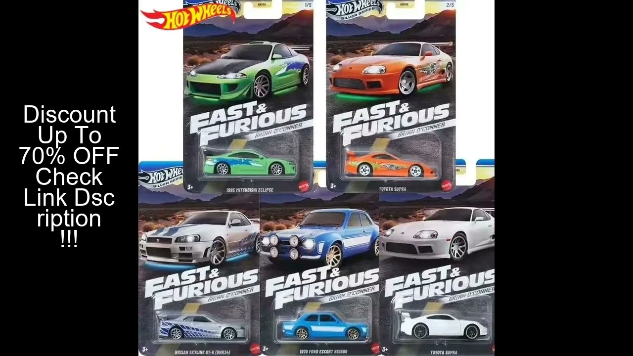 New Hot Wheels Car Fast & Furious Themed Assortment Mix 1h - Brian O'Conner Hnr88 H 1/64 Diecast Veh