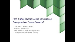 Finance and Development–What Have We Learned from Empirical Development and Finance Research?