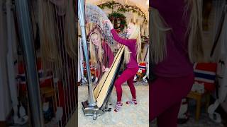 2 girls 1 harp! ❄️North❄️Harp Twins original song! #harptwins #harp #christmas #north