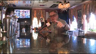 Checking out Finley's Bar & Grill , the oldest bar in the area!