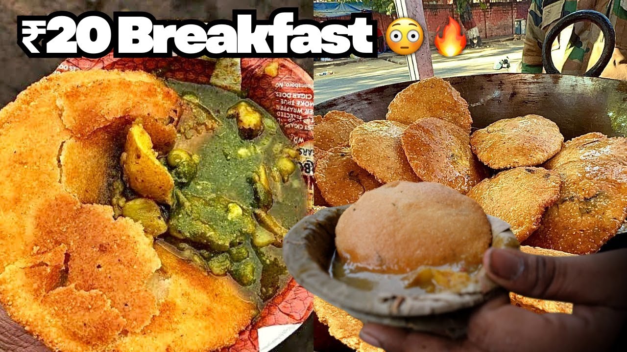 Trying Agra’s Viral ₹20 Breakfast | Cheapest Street Food 😍 