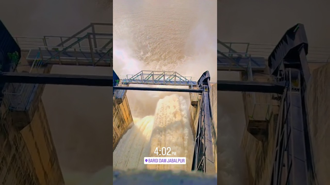 bargi dam gate open. 