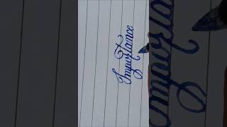 Cursive writing of Importance and calligraphy writing #shorts #shortsfeeds