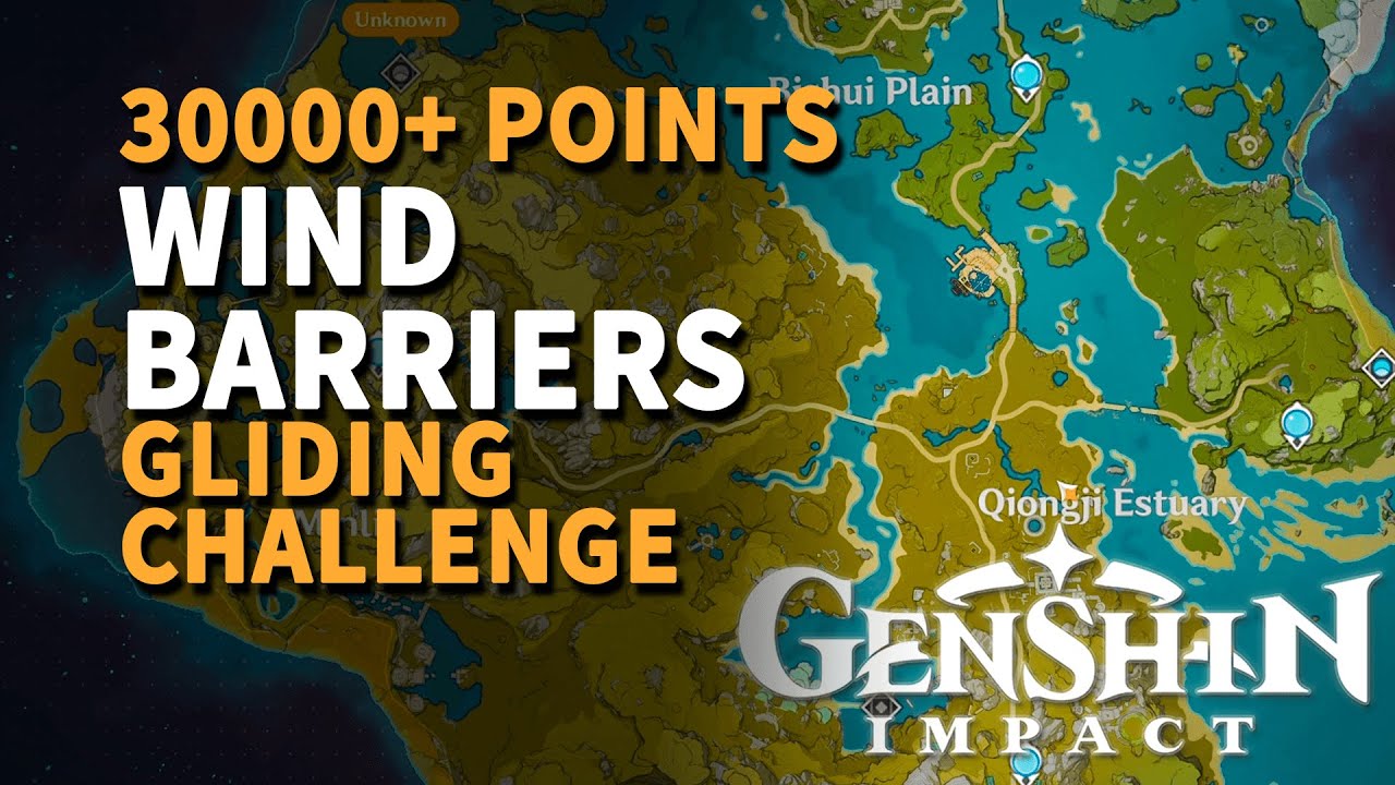 Wind Barriers Genshin Impact Gliding Challenge YouTube