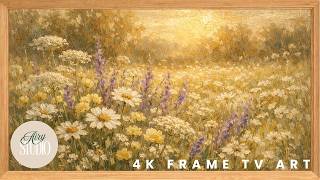 Frame TV Art – Wildflower Meadow Sunset | 5 Hours Relaxing Jazz Ambience 4K screenshot 1