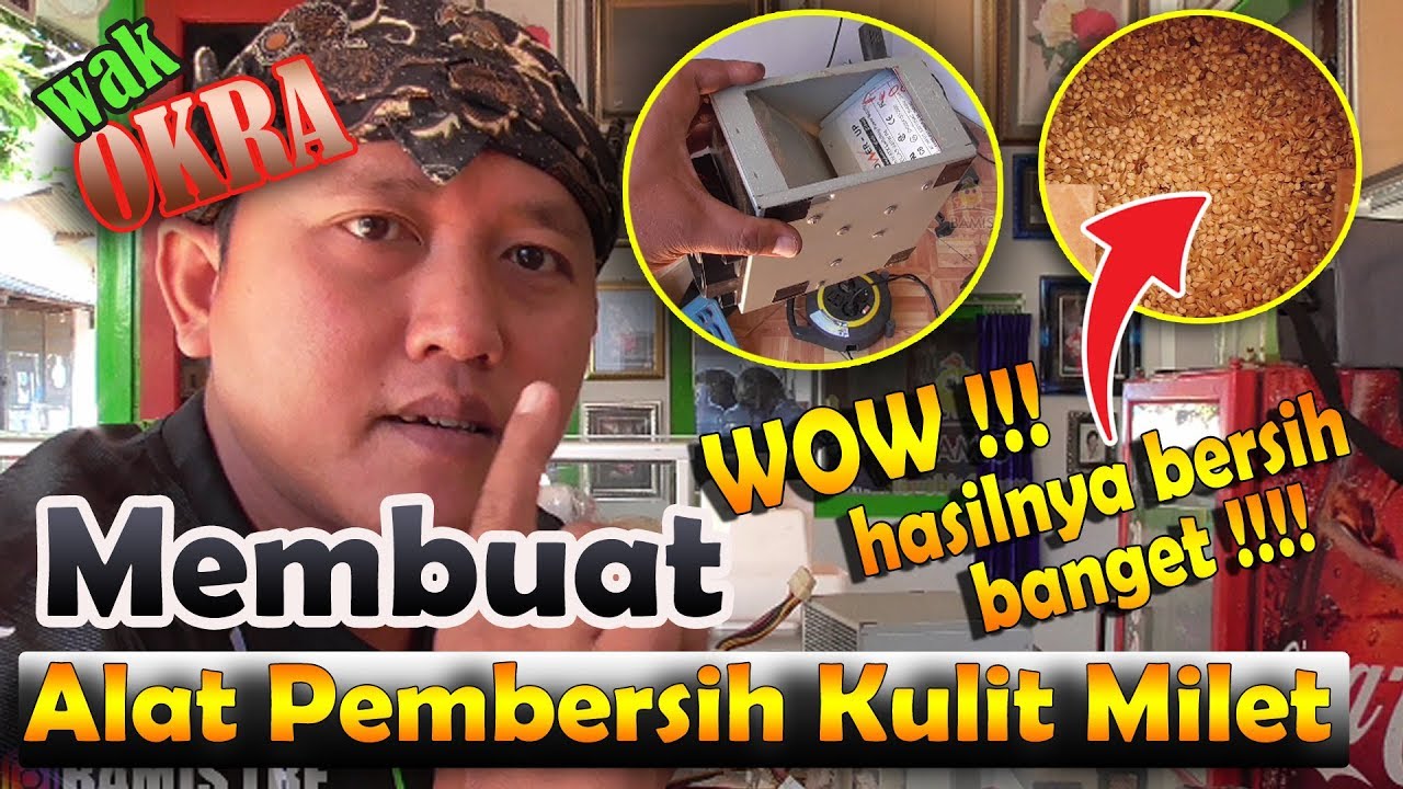 Cara membuat alat pembersih kulit milet sisa pakan lovebird, wak Okra tutorial unik