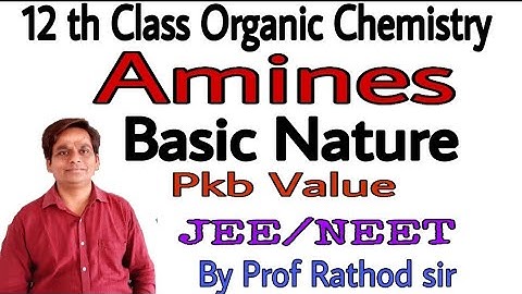 Amines | Basic Nature of Amine |Pkb value |JEE/NEET |By Prof Rathod sir