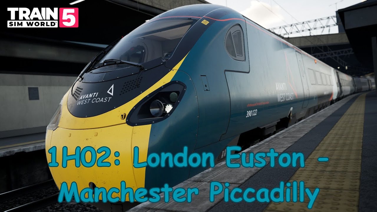 1H02: London Euston - Manchester Piccadilly - West Coast Main Line South - Class 390 - TSW5
