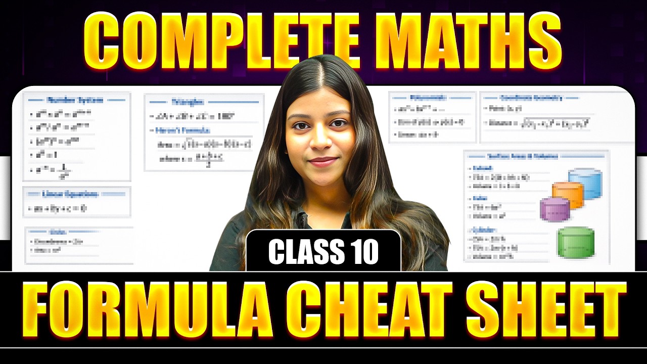 ICSE Class 10 Maths All Formulas in One Video | Chapter-wise Formulas | ICSE Maths 2026