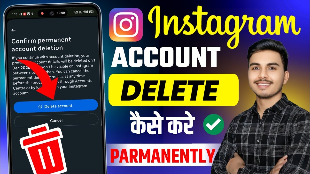 Instagram Account Delete Kaise Kare Permanently | Insta  Account Kaise Delete Kare I delete Insta Id