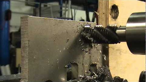 kearney and trecker rigid tapping 1 inch hole.