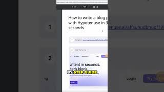 Unleashing the secret to writing a blog post in seconds with Hypotenuse #ai