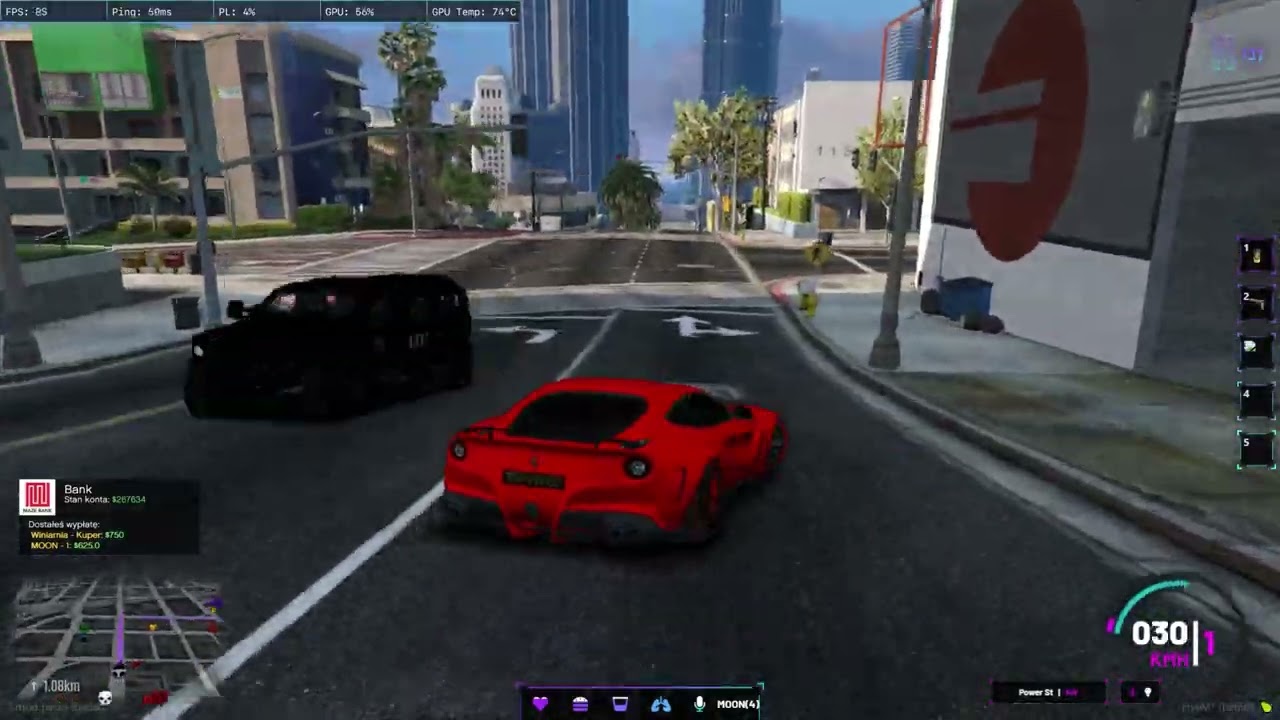 Pokaz umiejętności policji na NeonRP