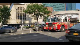 FDNY ENGINE 219 TOWER LADDER 105 RESPOND DOWN FLATBUSH AVE