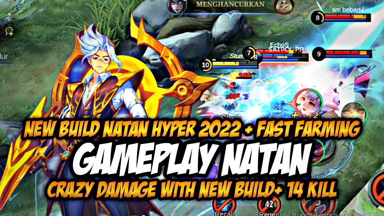 TUTORIAL NATAN HYPER FAST FARMING | NEW BUILD, CRAZY DAMAGE IN LATE GAME - MOBILE LEGENDS