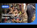 Water pump enables stranded villagers to escape Laos cave | ABC NEWS