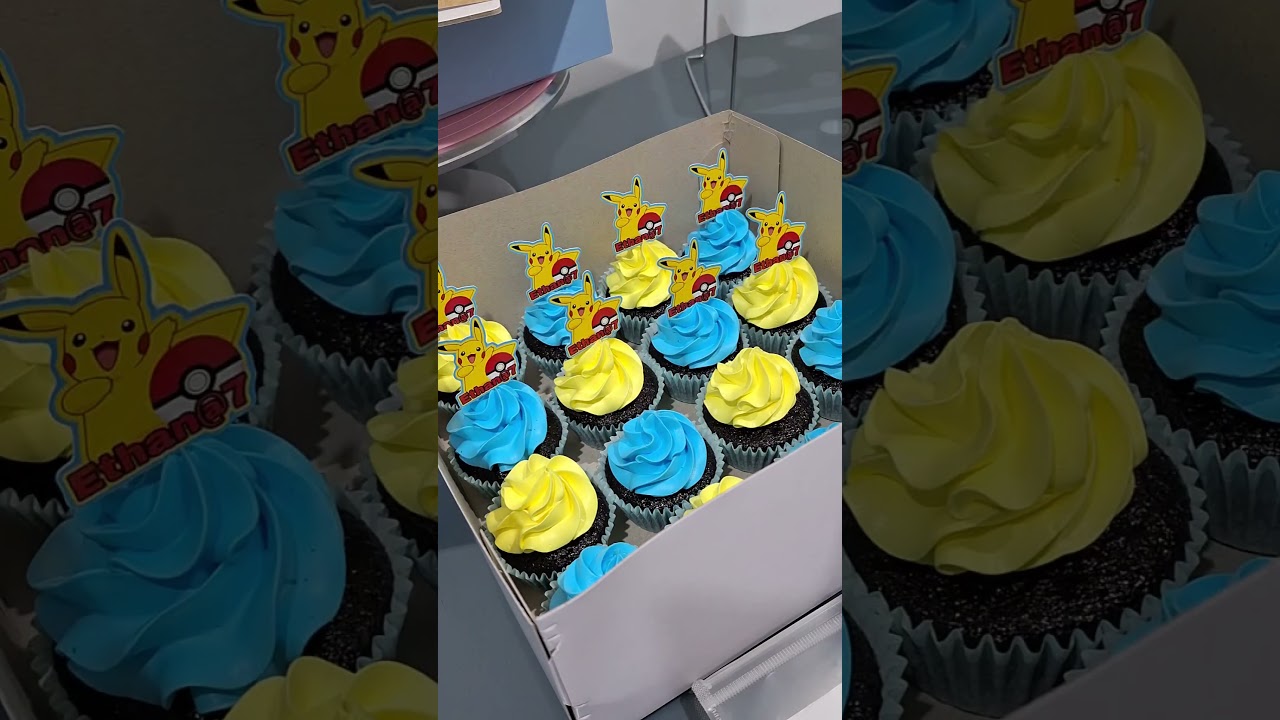 Pikachu themed cupcakes