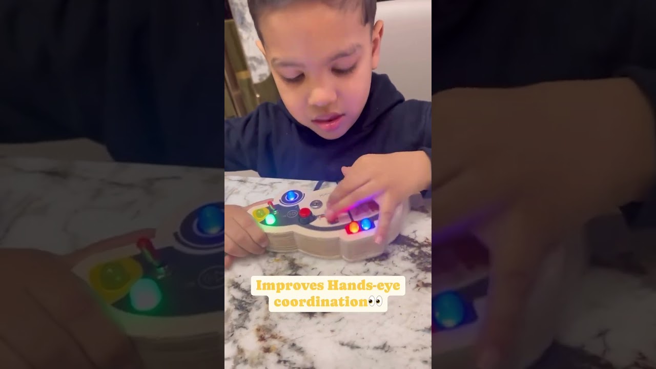 Introducing you the Clapstore's Montessori Switches Wooden Busy Board V7 