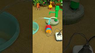 how to make mini water pump project and mini tractor project #science #project #water #pump
