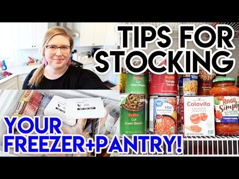 HOW TO KEEP A STOCKED PANTRY + FREEZER PANTRY ESSENTIALS AND FREEZER