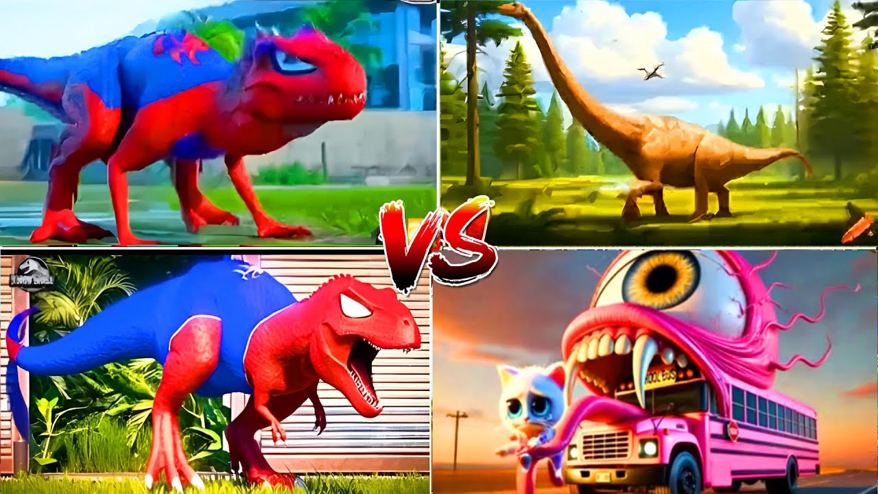 Jurassicworld Dinosaurus is The Triceratops 🆚 The McQueen Bus eater 🆚 The Indominus Rex Coffindanc