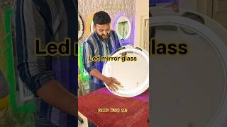 led mirror touch sensor| LED Mirror|#glassdoor #ledmirror #home #zainulglassart#glassart #mirrorart.